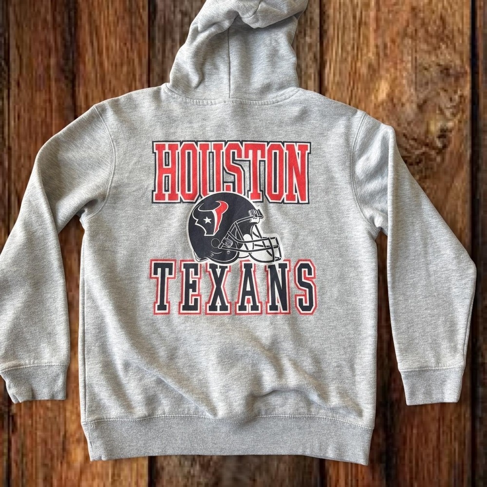 Houston Texans Boys Gray NFL Pullover Hoodie Size 14-16 Football